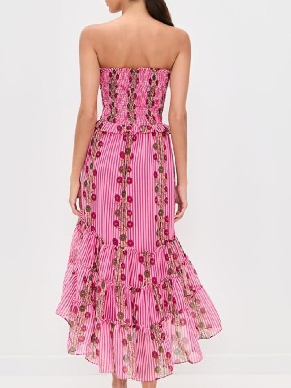 NEW NWT Free People Alejandra Pink Floral Garden Party Midi Dress - Picture 5 of 7